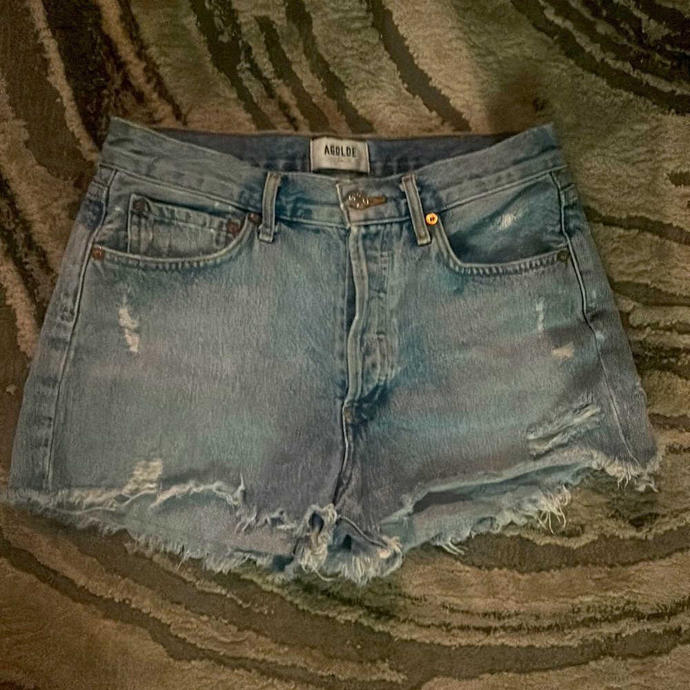 AGOLDE Vintage Parker, distressed denim shorts - Picture 8 of 12